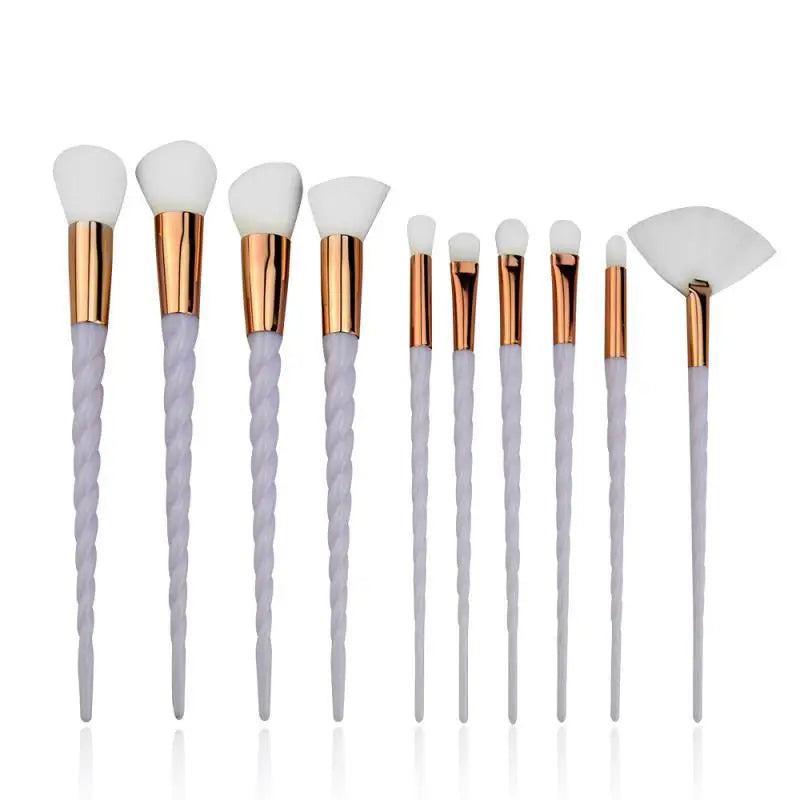 10pcs Makeup Brushes Set Soft Hair Foundation Brush Powder Blush Contour Eyebrow Eyeshadow Women Cosmetic Blending Make Up Tools