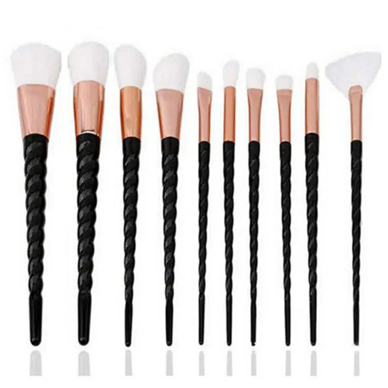 10pcs Makeup Brushes Set Soft Hair Foundation Brush Powder Blush Contour Eyebrow Eyeshadow Women Cosmetic Blending Make Up Tools