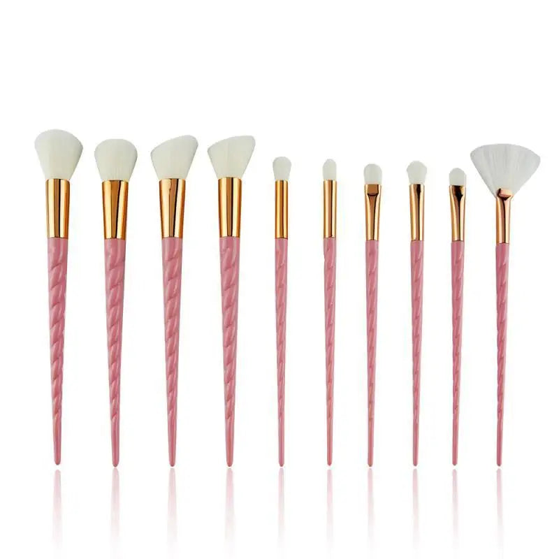 10pcs Makeup Brushes Set Soft Hair Foundation Brush Powder Blush Contour Eyebrow Eyeshadow Women Cosmetic Blending Make Up Tools