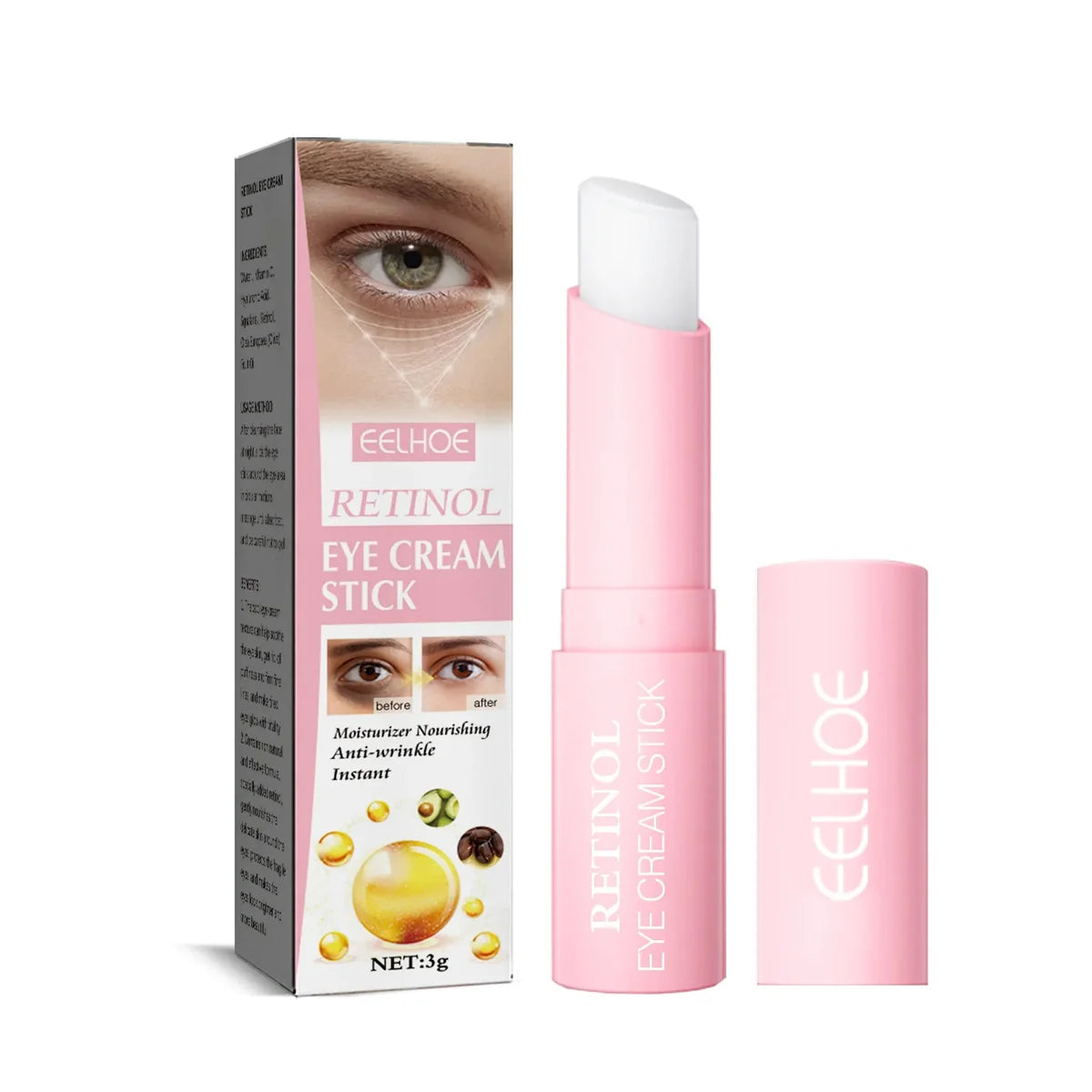 Crème anti-poches pour les yeux au rétinol, lisse et déformable, élimine les cernes, estompe les ridules, blanchissant, hydratant, soins pour la peau